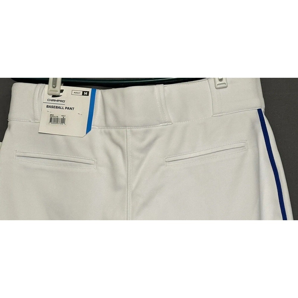 Champro Adult Triple Crown Knicker Baseball Pant White Blue Stripe Medium New - Picture 15 of 15